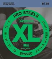 EPS530 XL PRO STEEL Струны для электрогитары Extra-Super Light 8-38 D`Addario