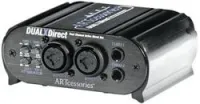 Art dualxdirect  2-х канальный активный директ-бокс, фантом или 9v бат, xlr/ 1/4"trs