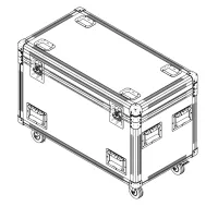 CLAY PAKY Flight-case (+2 foam shells) for 2 Axcor Profile 400 / Spot 400 / Wash 300 Транспортировочный кейс для двух приборов серии AXCOR моделей PROFILE 400 / SPOT 400 / WASH 300