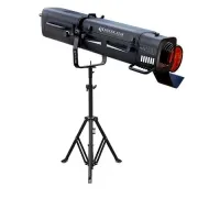 SILVER STAR SS824SC TRACER Прожектор следящего света, источник света 1*250 W LED, ток управления 3,5A, CRI≥90Ra, цветовая температура 5600К, оптика 10°-20°, ручной зум, диммер 0-100% 16Bit, ирис. Напряжение питания 100-240VAC, 50/60Hz, max мощность 300 Вт