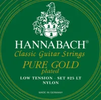 825LT Green PURE GOLD Комплект струн для классической гитары нейлон/позолоченные Hannabach