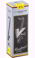 Bass clarinet reeds Vandoren V12 CR6235 - V12 bass clarinet reed with longer palette, thicker heel and tip with strength 3.5. Price per pack of 5 pieces
