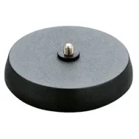 K&M 23220-300-55  настольная микрофонная стойка с круглым основанием без вертикальной втулки, чёрная