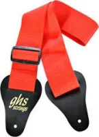 DIMARZIO 2 INCH NYLON STRAP W/LEATHER ENDS RED DD3100NRD гитарный ремень, цвет красный