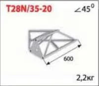 ИМЛАЙТ T28N/35-20 Стыковочный угол 45 градусов, d28х2 \ d16х2мм.