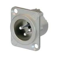 Neutrik NC3MD-LX- 
			Панельный разъем XLR 3-pin (вилка) с фланцем типа D и двойным заземляющим контактом, под пайку