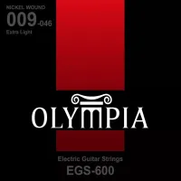 EGS 600 струны для 6-ти струнных электрогитар Electric Nickel Wound Super Light, .009, .011, .016, .024w, .032w, .042w, Olympia