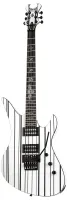 SCHECTER SYNYSTER STANDARD WHT/BLK - 6-ти струнная электрогитара, 24 лада, подписная модель Synyster Gates, корпус: красное дерево, гриф: красное дерево 3куска, на болтах, накладка: черное дерево, звукосниматели: HH Schecter Diamond Synyster Gates Signatu