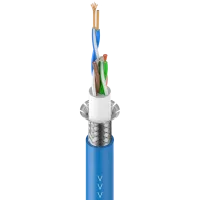 ROXTONE CAT5FB/100 Blue Оболочка HFFR, Кабель CAT5, 4x2x0,15mm2, Экранирование: 90%, Длинна линии EtherSound не менее 70м., TPU Jacket, D: 6,4mm., Длина: 100м., Цвет: Синий.