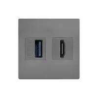 ABL 2T0210UH- Сдвоенный модуль подключения IMP 1xUSB 3.0, 1xHDMI, серый