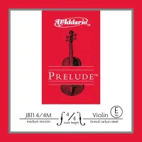 J811-4/4M-B10 Prelude Отдельная струна Е/Ми для скрипок размером 4/4, ср. натяжение, 10шт, D'Addario