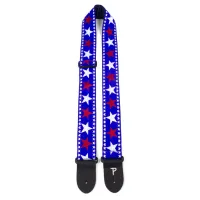 Perri's TWS-7068 - Ремень для гитары, Серия: JACQUARD, Материал: жаккард, Рисунок: красные и белые звёзды, Ширина ремня: 5 см, Длина: 99 - 147 см