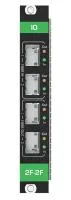 Модуль  Kramer Electronics [MC3-2F-2F/STANDALONE] с 2 оптическими входами и выходами для передачи сигнала HDMI и RS-232, совместим с модулями SFP+. Модули  OSP-MM1 поставляются в комплекте; поддержка 4К60 4:4:4