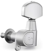 SCHALLER M6SC (арт.10010323.02.36) колки для электрогитары , серия M6, 3-слева +3 -справа, большие металлические лепестки крутилок, цвет матовый хром, соотношение 1:12, диаметр отверстия 9,8 мм, машинной полировки. (Старый артикул: 502mc)