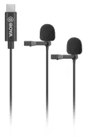 BOYA BY-M3D - Двойной петличный микрофон, для смартфонов Android, планшетов, iPad Pro, Mac, PC с разъемом USB Тype-C, 50Гц – 20КГц, 75дБ, 16 бит/ 48 КГц, всенаправленный, 6 м.