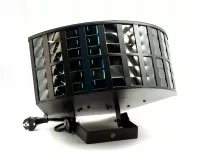 LN60405 Cветовой LED эффект множества цветных лучей. Источник света: 6х3W LED (R2,G2,B2). Управление DMX512 - 9 каналов, звуковая активация, авторежим, master/slave. Вес 4,7 кг, размер 370х340х200мм