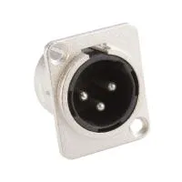 Разъем панельный XLR3М male, тип-D 7838