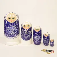 LHM10130 Матрешка "Жемчужина" 5 кукольная, Хохлома