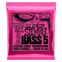 Ernie Ball 2824 струны для 5-струнной бас-гитары Nickel Wound Bass Super Slinky 5 (40-60-75-95-125)