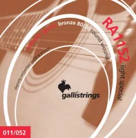 GALLI STRINGS RA1152 - струны для акустической гитары, бронза 80/20, Light Special,  размер 11-52