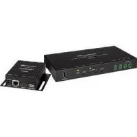 Crestron HD-MD-4K-200 KIT, комплект удлинителя сигнала по витой паре до 70м 4K60 4:2:0, состоящий из автоматического коммутатора с масштабированием и приёмника. HDMI 2X1/ управлением IR и RS 232 / Аудио Pin 5