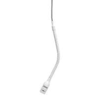 SHURE MX202W-A/N подвесной миниатюрный микрофон без капсюля с гусиной шеей 10см. Предусилитель на кабеле. Кабель длинной 9м. Разъем XLR. Цвет белый