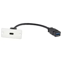 Kramer WU-CA(W)- Модуль-переходник USB-C – USB-A (розетка-розетка)