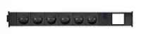 ABL 2M20F6A4- Розеточная станция серии Link с 6 розетками, 1xUSB-A, 1xUSB-C и 1 слотом для IMP, черная с серебристым (2M200604)