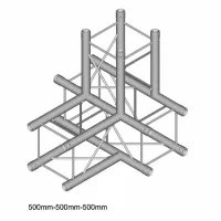Dura Truss DT 24-T40  Узел стыковочный четырехлучевой - T+Down, 90°, алюминиевый, сечение 220х220 мм