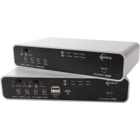 Opticis KVMX-100-TR- Удлинитель двух каналов DVI-D, USB 2.0, RS-232 и аудио по четырем одномодовым или многомодовым оптоволоконным патч-кордам, режим KVM-коммутатора 2x1