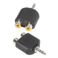 Adam hall 7550  переходник 2 x rca (f) => minijack stereo (m)