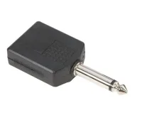 Adam hall 7547 - адаптер 2 х trs 6.3 mm mono (f) - trs 6.3 mm mono (m), черный