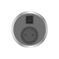 ABL 2F22F1A3- Встраиваемая розетка серии Port El с 1xUSB-A и 1xUSB-C, серая (2F220103)