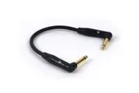 Aurasonics gpc25 - патч для коммутации гитарных эффект-педалей с угловыми разъёмами jack ts 6,3мм, длина 25 см. сечение проводника - 24awg, 0.22мм². чёрный цвет.