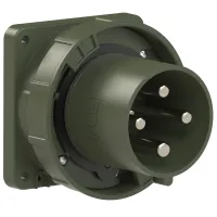 PCE Вилка встраиваемая 125А/400V/3P+E/IP67, фланец 120x120, бронзово-зеленый 644-6.u