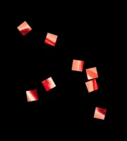 Конфетти металлизированное 6х6мм красное