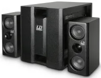 Ld systems dave 8 xs - портативная мультимедийная звуковая система 2.1 (сабвуфер 8" + 2 сателлита 4"), цвет чёрный