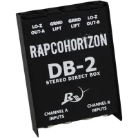 DB-2 профессиональный пассивный двухканальный директ-бокс, Graund lift, фильтр ВЧ, размеры 124х111х45 мм, вес 0,46 кг, RapcoHorizon