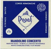 Mandolin string set Dogal Marchio Blu B96 - Flat metal wound twisted steel strings for mandolin