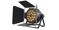 STAGE4 STAGE PAR 18x12FWAU Прожектор типа PAR / 18х12 вт / RGBWA+UV / 30° (48,6°) / 3936 лм / 14259 кд / 574 лк@5 м / от 68,4 Ra и более / групповое / алюминий / шторки / 4,8 кг / до 5 м