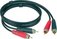 KLOTZ AT-CC0600 аналоговый аудиокабель с позолоченными разъёмами 2RCAx2RCA, чёрный, 6 метров