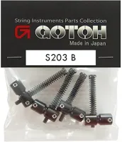 S-203-B Комплект седел для бриджа бас-гитары, латунь, черные, Gotoh