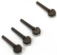 Violin peg Acura Heart VP-PFA512 - Grade Prima model Heart ebony peg with horn rim and ball for 4/4 violin, per piece