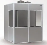 Кабина для синхронного перевода речи серии audipack silent 9600, для 2-х переводчиков, с системой вентиляции и led подсветкой, iso 4043:2016