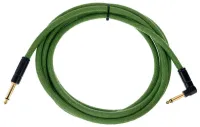 FENDER 10' ANG CABLE, PURE HEMP GRN инструментальный кабель, цвет зелёный, 10' (3,05 м)