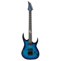 Solar guitars s1.6aqob  7-струнная электрогитара, корпус - ольха/ клён, hh, fishman, цвет синий берст
