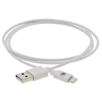 Kramer C-UA/LTN/WH-6- Кабель USB для синхронизации и зарядки устройств Apple, цвет белый
