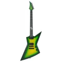 Solar guitars e2.6lb  электрогитара, форма explorer, hh, t-o-m, цвет зеленый берст, чехол