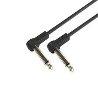 Adam Hall K4IRR0080FLM - Патч-кабель инструментальный с плоскими разъемами (flat plugs), REAN TRS (jack) 6.3 mm mono (угловой) - TRS (jack) 6.3 mm mono (угловой), 0.22 мм2, 0.8 м, плоский