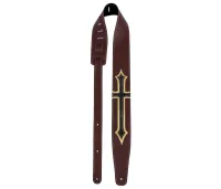 Perri's P25INL-7528 - Ремень для гитары, Серия: Leather and Suede Straps, Материал: кожа, Рисунок: крест, Ширина ремня: 6.35 см